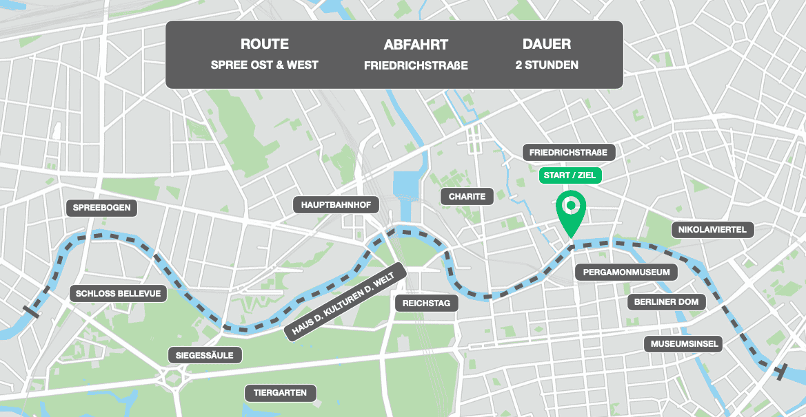 Route Winterliche Spreefahrt Berlin NEW